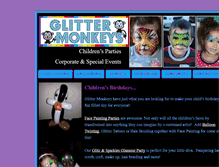 Tablet Screenshot of glittermonkeys.com.au